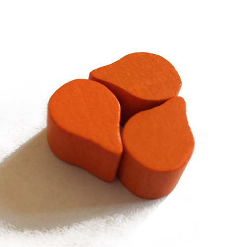 500 Pedine Per Gioco Da Tavolo In Legno Colorato (Arancione, 12x24 Mm) - Forniture Per Giochi